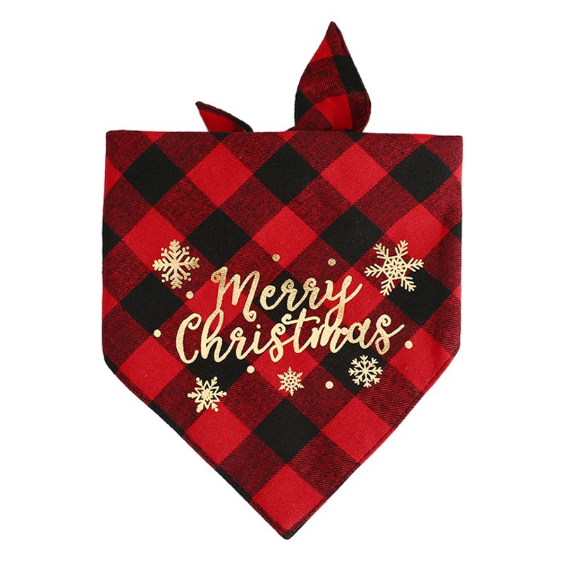 Tanpopo transfronteriza nuevo perro saliva toalla triángulo toalla mascota Navidad mascota británico sarta saliva toalla