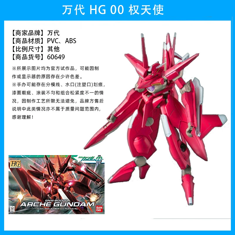 Модель Bandai HG00 Gundam Growing Wing Final Binga Angel Fallen Angel Pioneer Renewal O Gundam