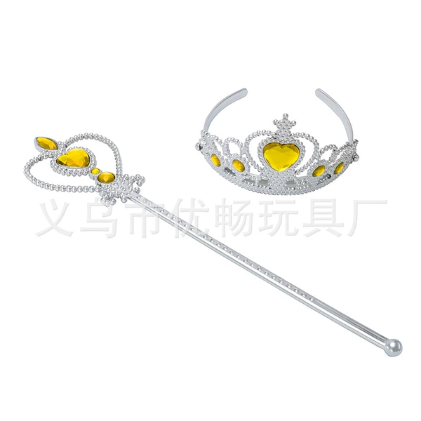 Crown and peach heart stick yellow