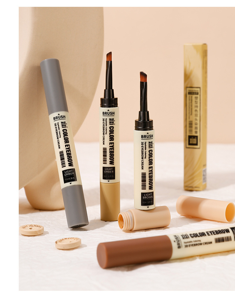 Beauty xixi Shaping and color-holding Dual-head Eyebrow Cream is natural, long-lasting, easy to apply, waterproof, does not smudge, and is smooth undefined