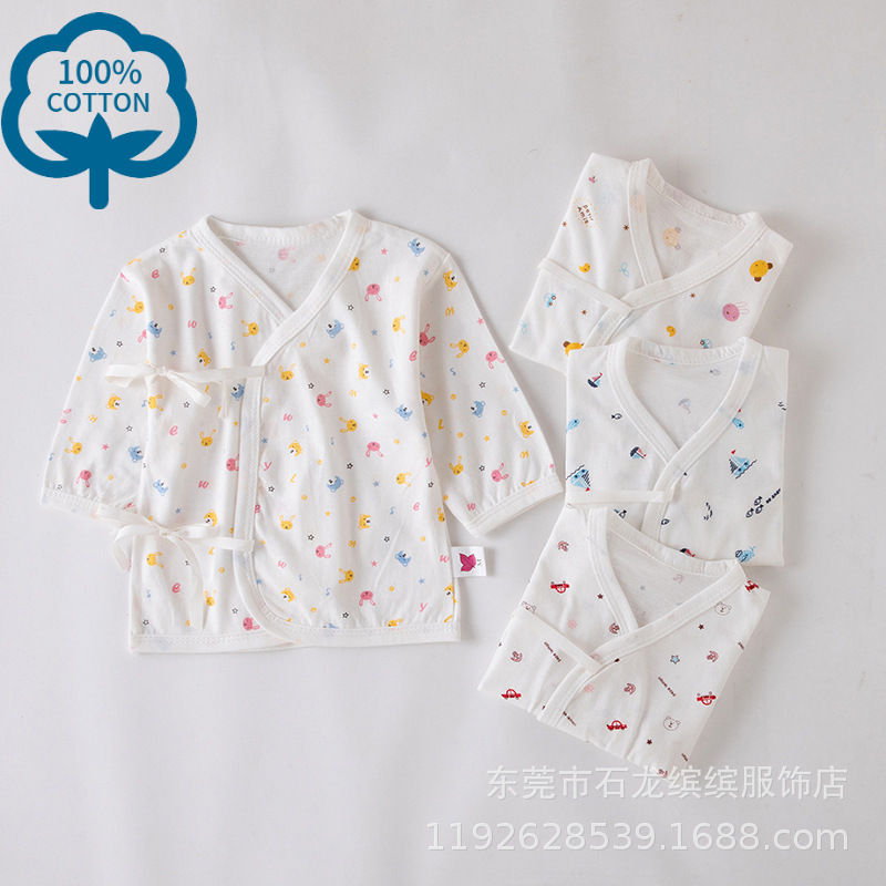 Newborn baby Pure cotton underwear baby lateral forepart Frenum Monk clothes Baby Cotton Primer jacket Children's clothing wholesale