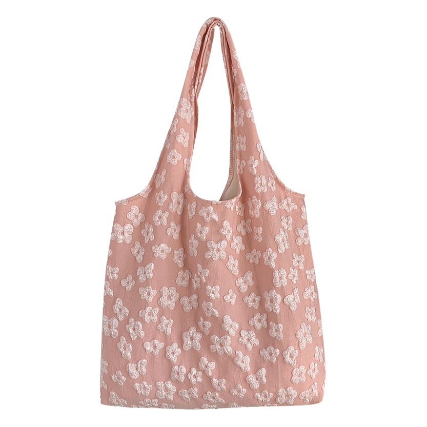Bolso de lona diseño sentido verano nuevo bolso simple flor de hada bolso de hombro de encaje bolso de mano arte
