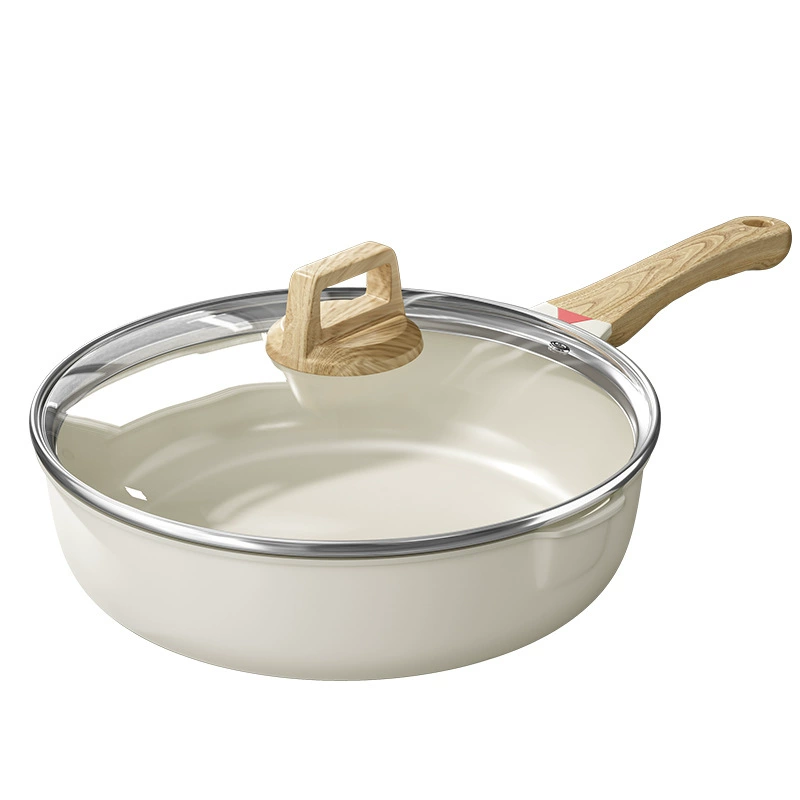 Новая керамическая нескользящая кухонная кастрюля для бытовой техники мультифункциональная жарочная кастрюля плоская кастрюля, универсальная плита оптом