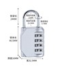 Cross -border spot metal password lock lock luggage luggage gym cabinet anti -theft lock 4 large password lock