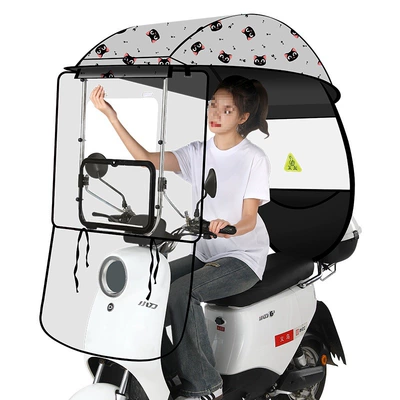 Electric Scooter Canopy New – Elektromobil üçün ön şüşə çətiri (günlük) - rotating-large-window-model-gray-cat-big-pocket-lazy-lifting-bracket-default-item