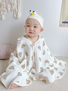 Wholesale Customized Newborn Ultra-Thin Pure Cotton Gauze Sun Protection Cloak Summer Sweat-Absorbent and Breathable Baby Air-Conditioned Room Shawl