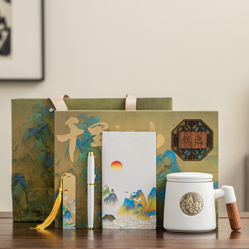 Taza de cerámica en relieve medalla de bronce con tapa caja de regalo taza de café taza de agua empresa regalo de mano tallado logotipo