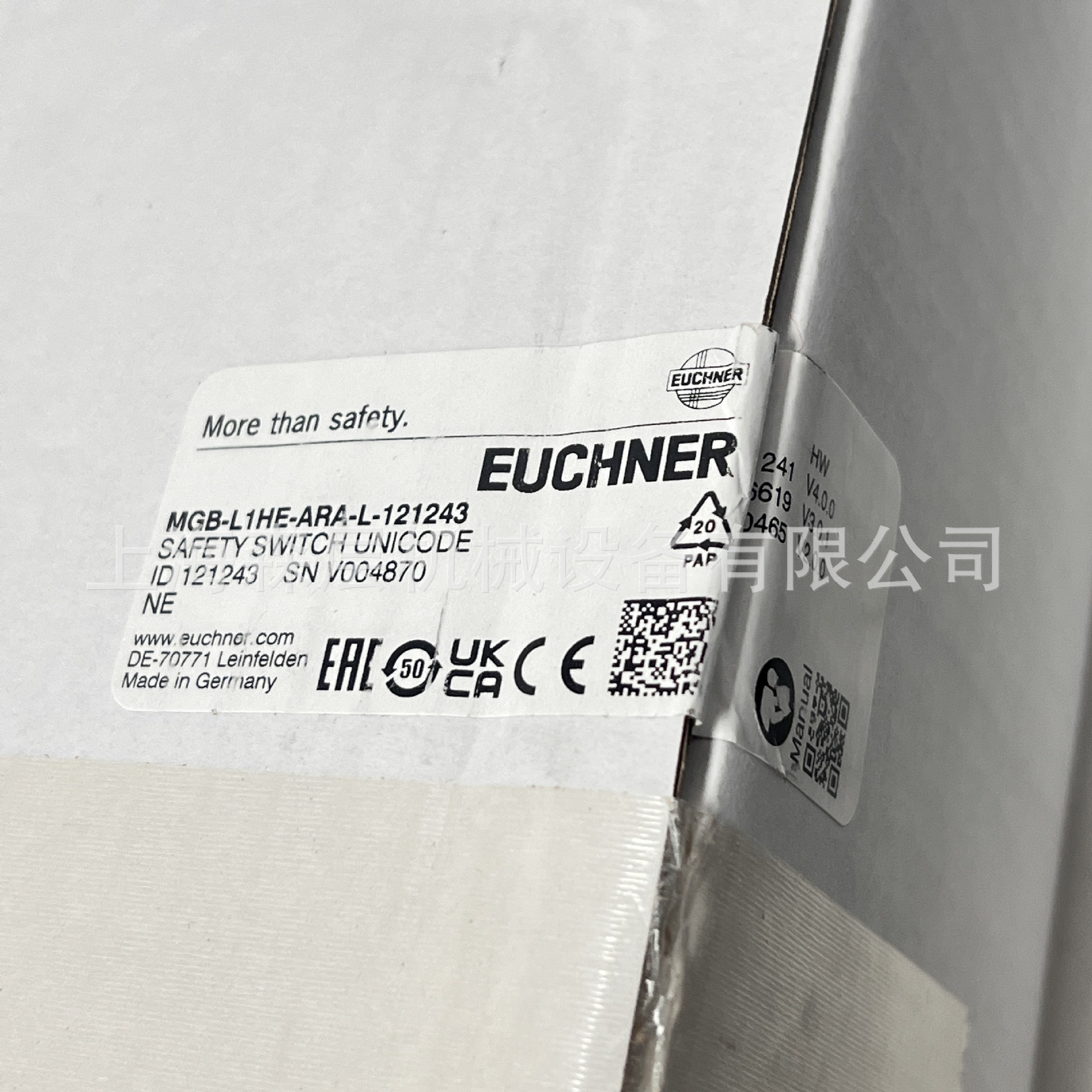 EUCHNER安士能安全行程开关MGB-L1HE-ARA-L-121243现货