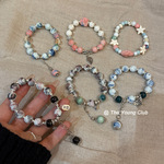 新中式陶瓷串珠手链国风民族风手串复古弹力绳国潮古风手饰冷淡风