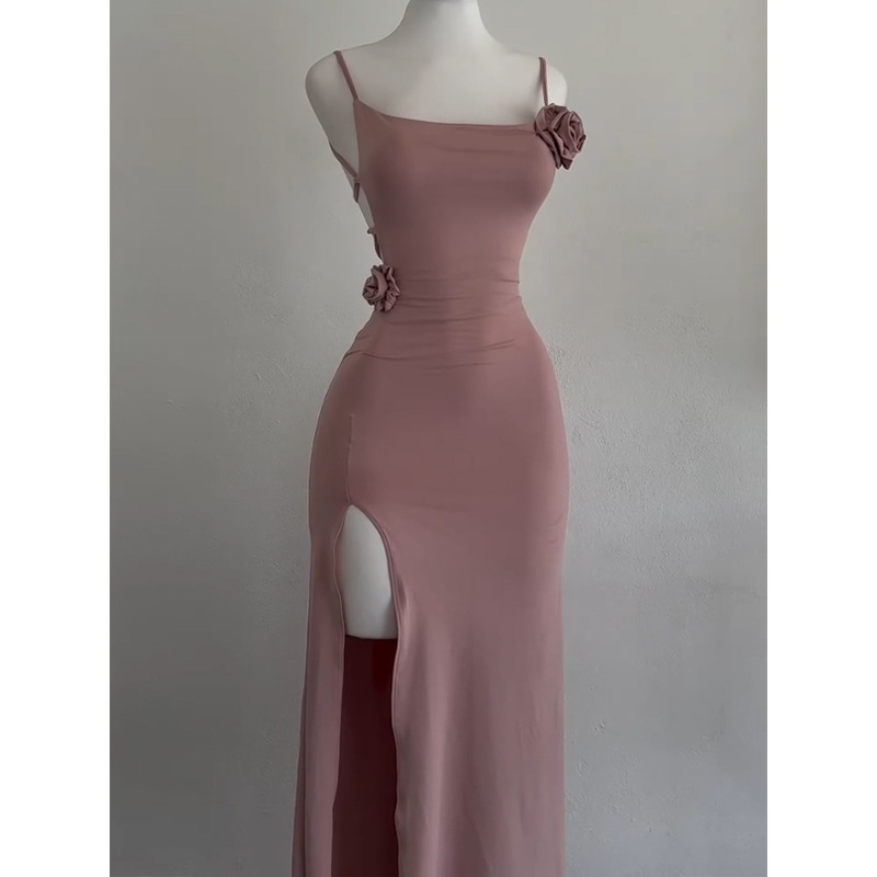 Pure Desire Three-Dimensional Flower Suspender Dress 2025 New Women's Summer Niche Design Waist Covering Hip Tube Top Long Skirt Pure Desire Three-Dimensional Flower Suspender Dress 2025 New Women's Summer Niche Design Waist Covering Hip Tube Top Long Skirt