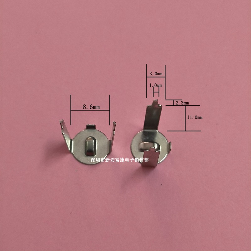 3*AG3纽扣电池座 3节LR41电池弹片 4.5v串联直脚电池片 G3-3