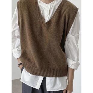 U 57535 Vintage loose knit women vest �͹Ō���ᘿ�Ůʿ�R��