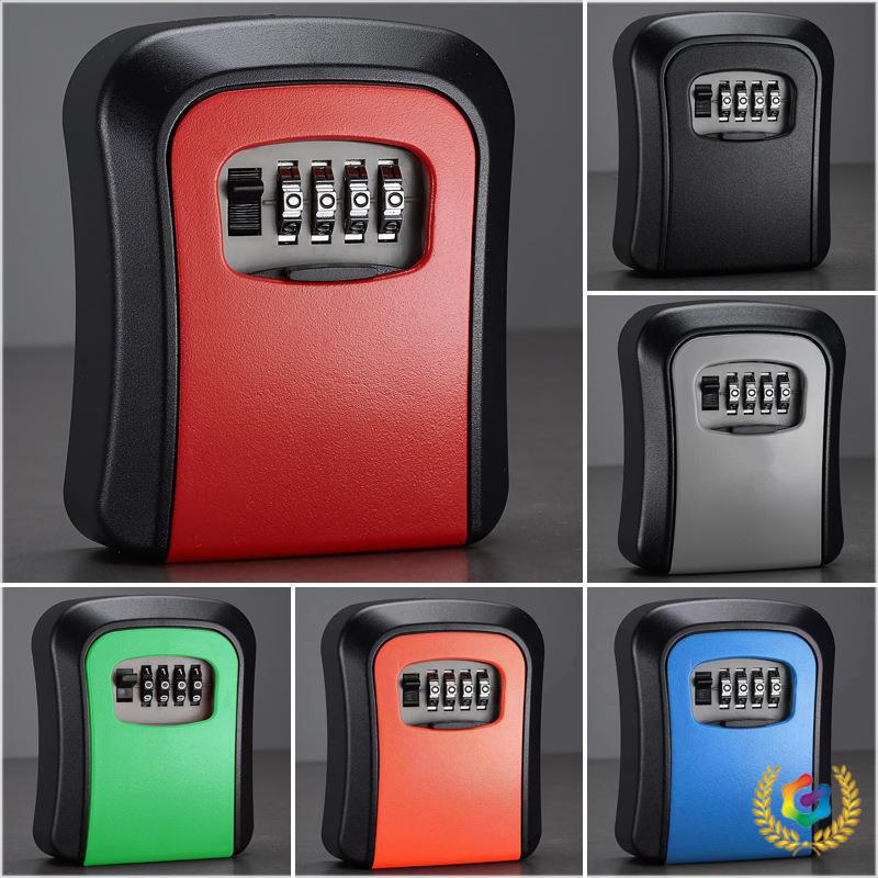 Temporary Key Box for Renovation Site Entrance, No-Drill Key Holder for Guesthouse Entry Door, Household Lock Box Temporary Key Box for Renovation Site Entrance, No-Drill Key Holder for Guesthouse Entry Door, Household Lock Box