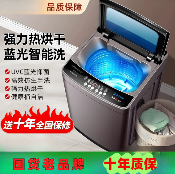 2025 New Fully Automatic 10kg Washing Machine for Home Rental Small Underwear Pulsator Dryer Washing and Drying Machine