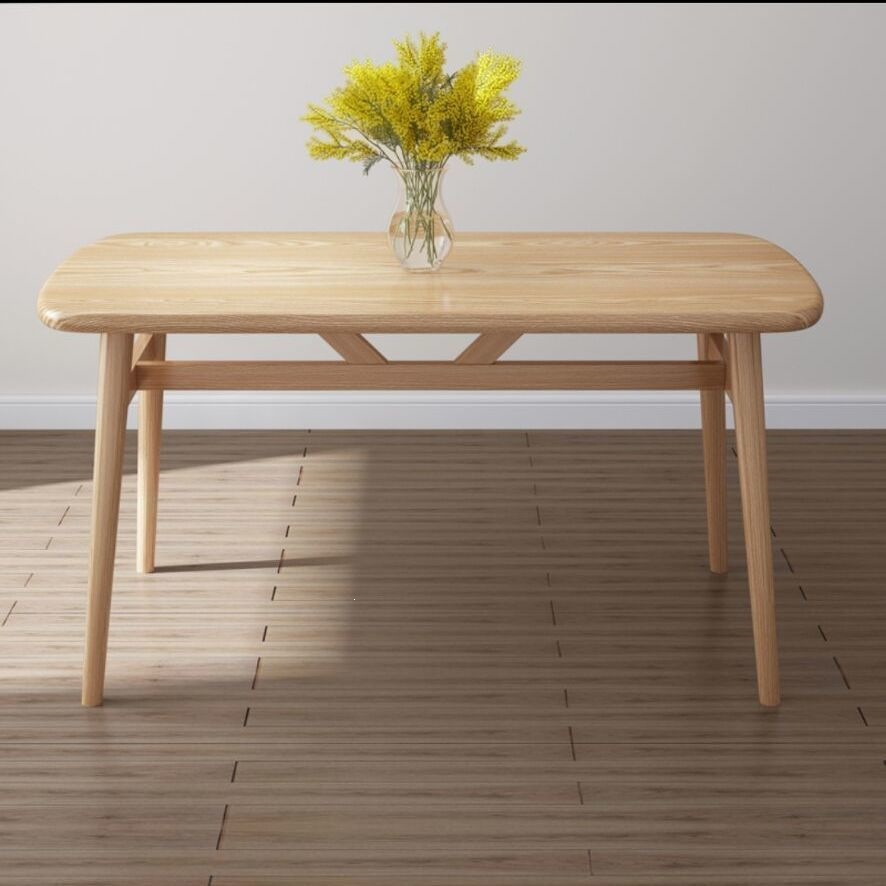 Wood color single table length 100 width 60 height 75