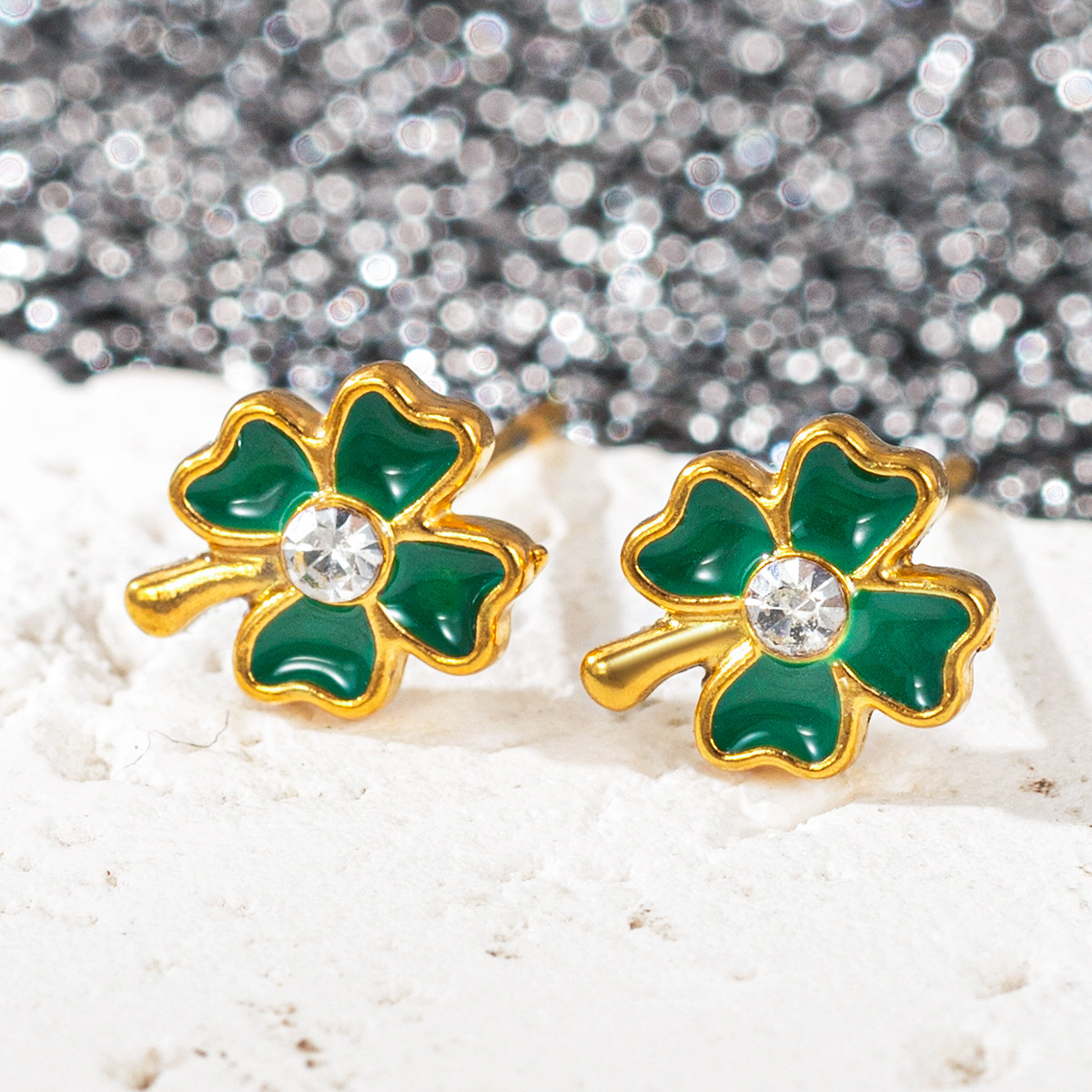 5g Weight 304 Stainless Steel Ear Needle Material 18K Gold Plated Plating Material Ear Studs Classification 1 Pair Quantity Daily Occasion Titanium Steel Material U Shape, Four Leaf Clover, Heart Shape Pattern All Seasons Season Women's Gender Elegant Style 1 Pair Elegant U Shape Four Leaf Clover Heart Shape Titanium Steel 18K Gold Plated Ear Studs 12