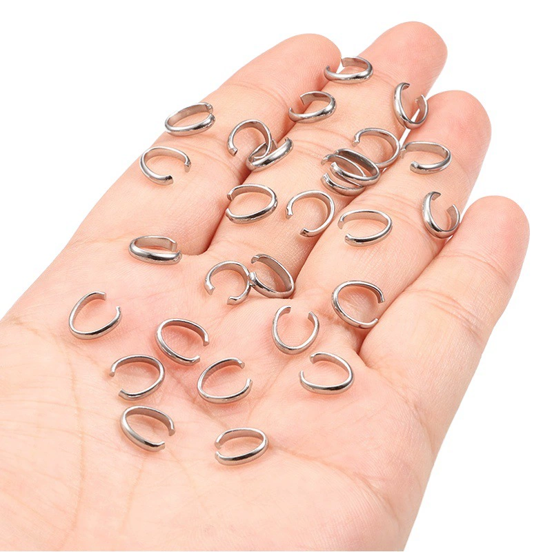 Ювелирные изделия из нержавеющей стали соединительное кольцо овальное оригинальное ожерелье Соединительная Пряжка Открытое кольцо ювелирные аксессуары ручной работы DIY оптом