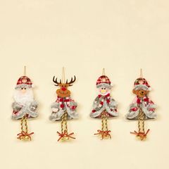 クリスマスの鈴はサンタクロースのヘラジカ雪だるまの熊の部品を飾ってクロスボーダーのシリーズの新品のクリスマスツリーの装飾の布芸を飾ります。