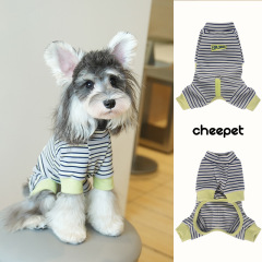 趣派条纹休闲四腿打底小型犬宠物服装雪纳瑞狗狗衣服秋冬装四脚衣