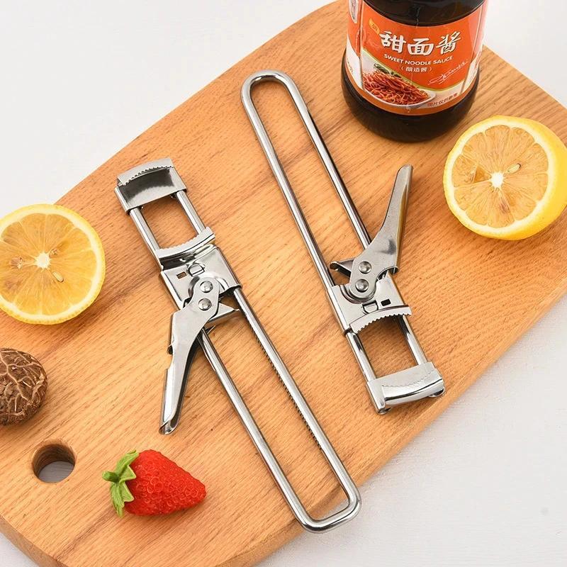 Can opener, adjustable bottle opener, household lid opener, twist-cap bottle opener, can opener