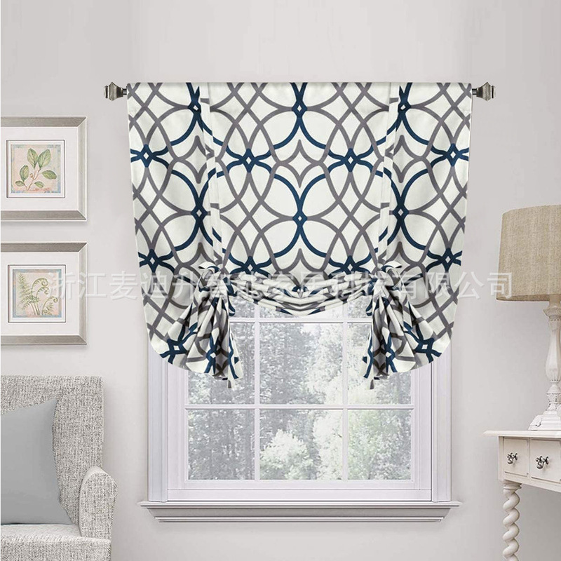 Cross-border Amazon hot sale double-line bow curtain high shading mute heat insulation simple light luxury finished curtain Cross-border Amazon hot sale double-line bow curtain high shading mute heat insulation simple light luxury finished curtain