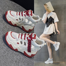 2023-99内增高7CM真皮老爹鞋女 2026春季新款百搭韩版厚底松糕休