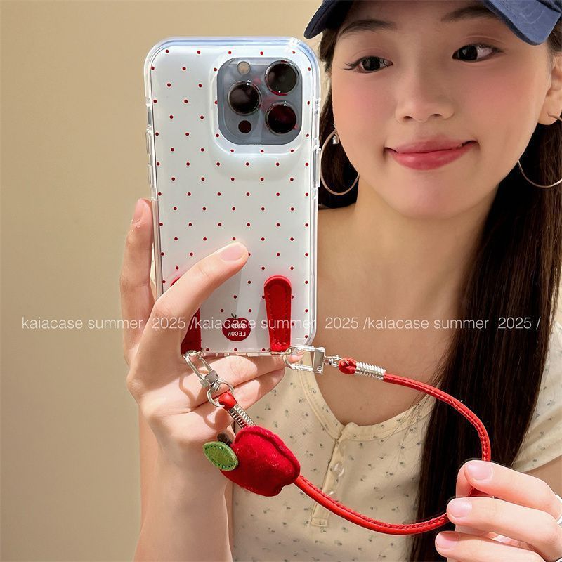 ins波点苹果腕带适用iPhone17PROMAX手机壳16新款15/14小众13/12|undefined