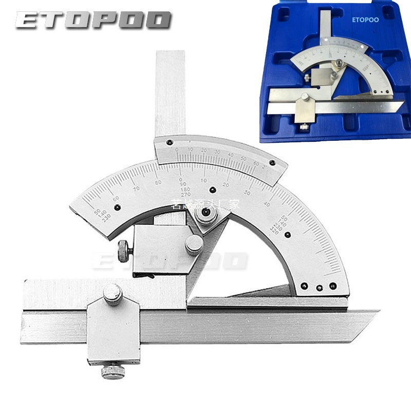 ETOPOO 0-320 градусов Штангенциркуль Угловая линейка Транспортир Угловой измеритель 0-320 градусов