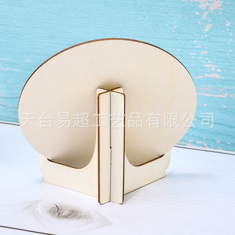 跨境木片木质几何椭圆方形圆形心形正方形木板工艺装饰品手工