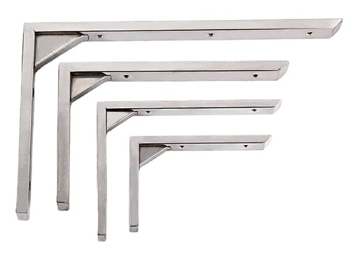 【Factory Direct Sale】Thick Marble Stainless Steel Triangular Support Bracket Wooden Board Shelf Sill Bracket Bookshelf