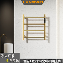 电热毛巾架不锈钢卫生间明装智能控温置物架酒店定时发热烘干批发
