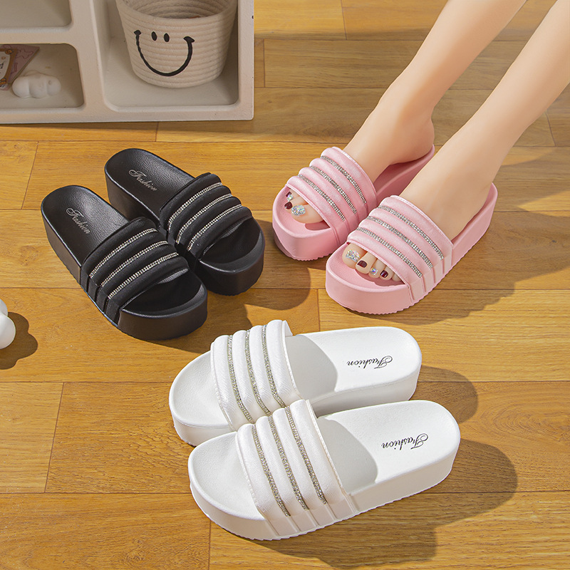 2024 nuevo 6.5CM aumento de altura zapatos de mujer muffin bottom diamond red moda versátil suela gruesa ocio desgaste