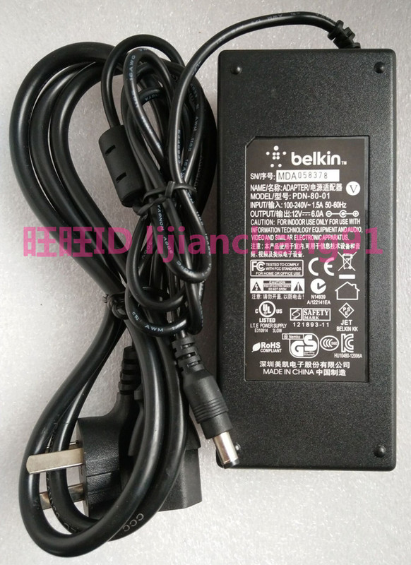 ThUnderbolt 2nd GenerAtion ThUnderbolt BAse F4U085 DockINg StAtion Power AdApter DC IN 12V 6.0A