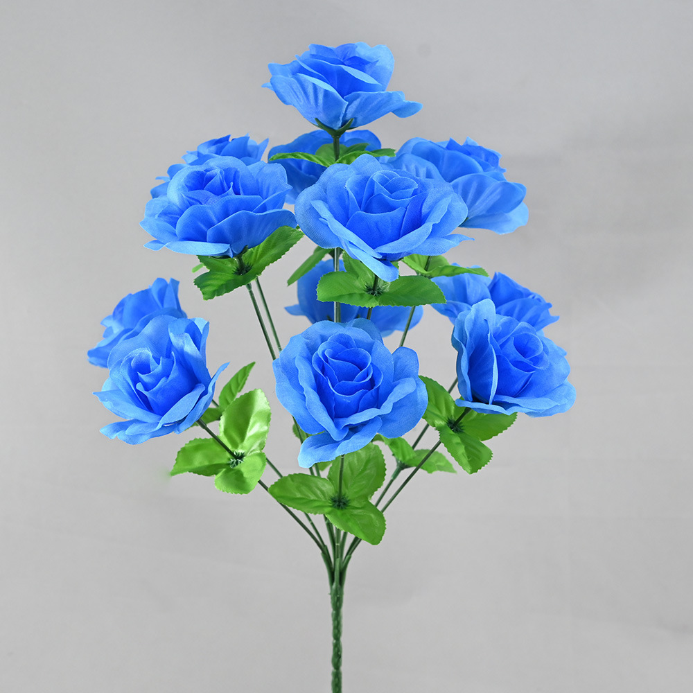 Rosas Artificiales Enviadas de Fábrica, 12 Cabezas de Rosa Pequeñas para Arreglos Florales, Decoración de Bodas, Flores Artificiales al por Mayor