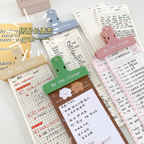 Color magnetic series clips Fresh and simple candy color INS style handbag DIY bill clip storage clip 8 options