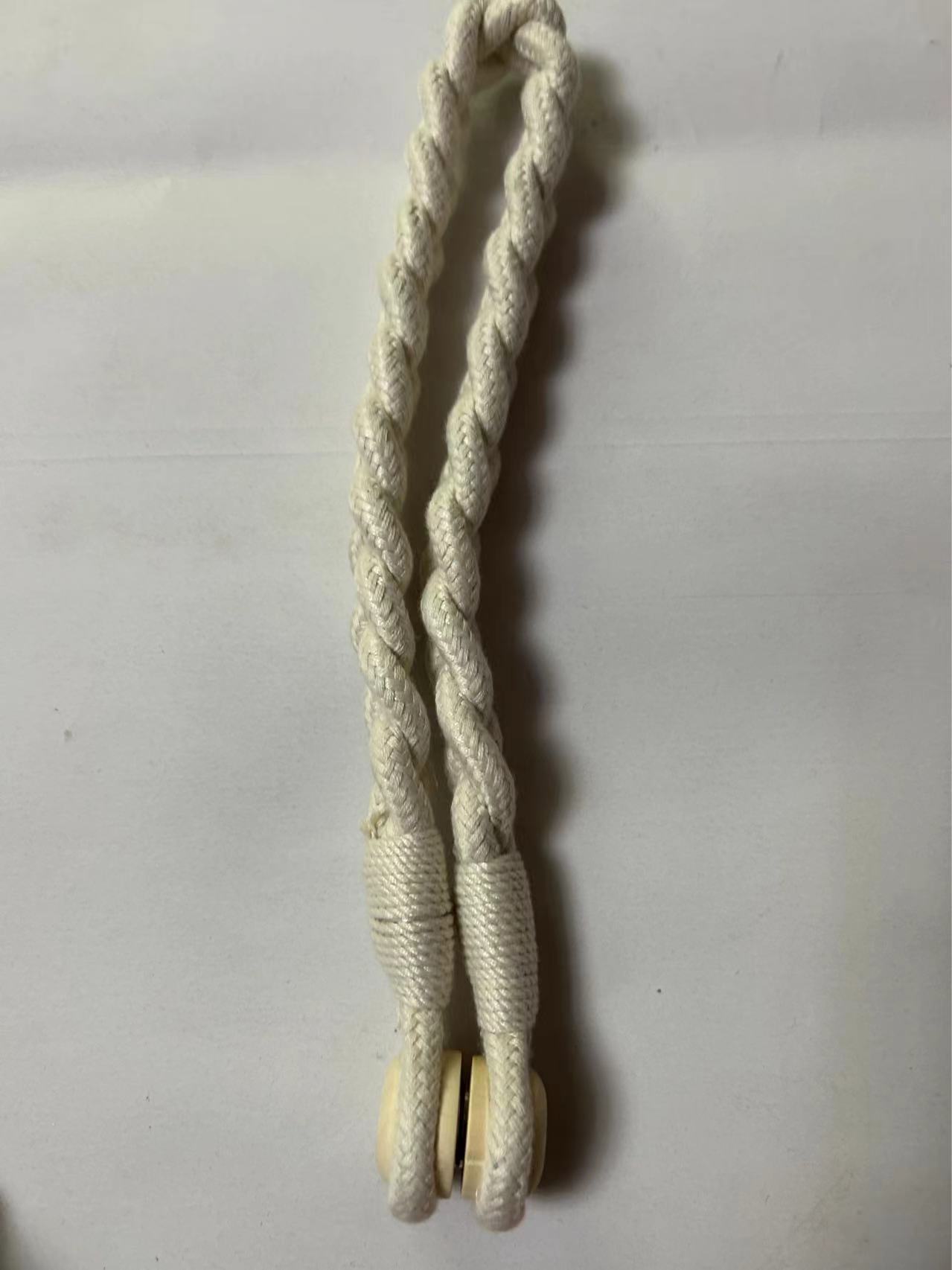 Abrazadera magnética para cortinas de madera natural y algodón_voghion.com