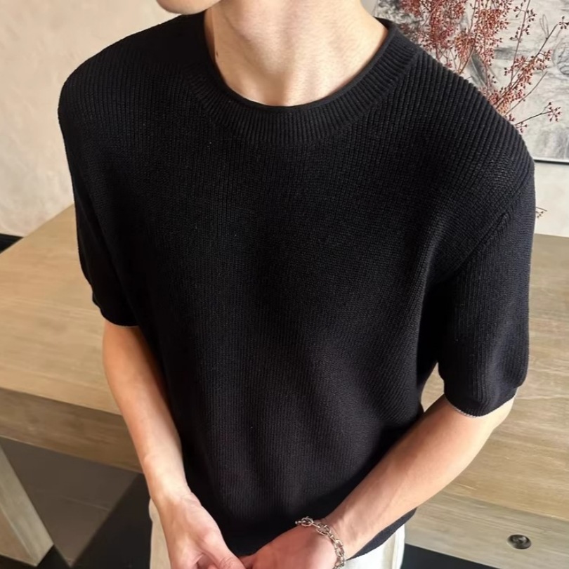 Herrenbekleidung Cleanfit Herren Atmungsaktives Kurzarm-T-Shirt aus Baumwoll-Leinen-Mischgewebe, Sommer, dünn, mit Blumenmuster, lässige Passform, klassischer Stil_voghion.com