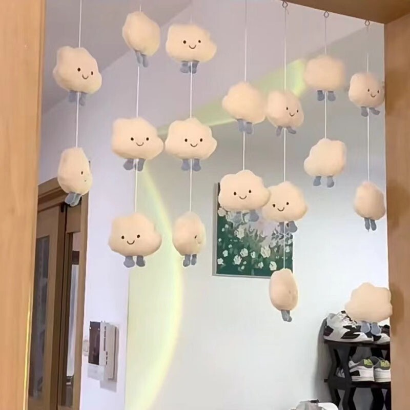 Cloud Hanging Curtain Home Decor Creative Door Curtain Children's Room 3D Cotton Cloud Decoration Door Curtain No-Drill Wall Hanging Decoration Cloud Hanging Curtain Home Decor Creative Door Curtain Children's Room 3D Cotton Cloud Decoration Door Curtain No-Drill Wall Hanging Decoration