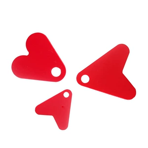 Аксессуары для приманки Luya Little Red Heart Film Пластиковый хвост рыб Хвост фальшивые приманки с блестками для увеличения искушения рыбы