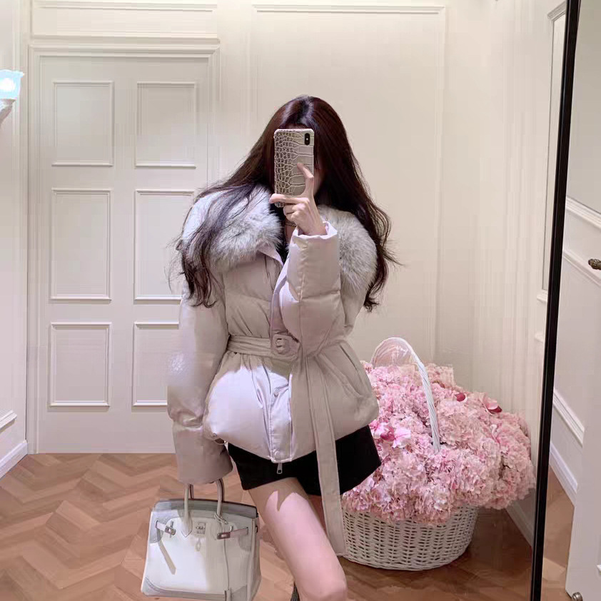 Yuyan Short down Jacket Women's 2025 Winter New National Standard 90 White Duck down Accessible Luxury Elegant Waist Warm Jacket