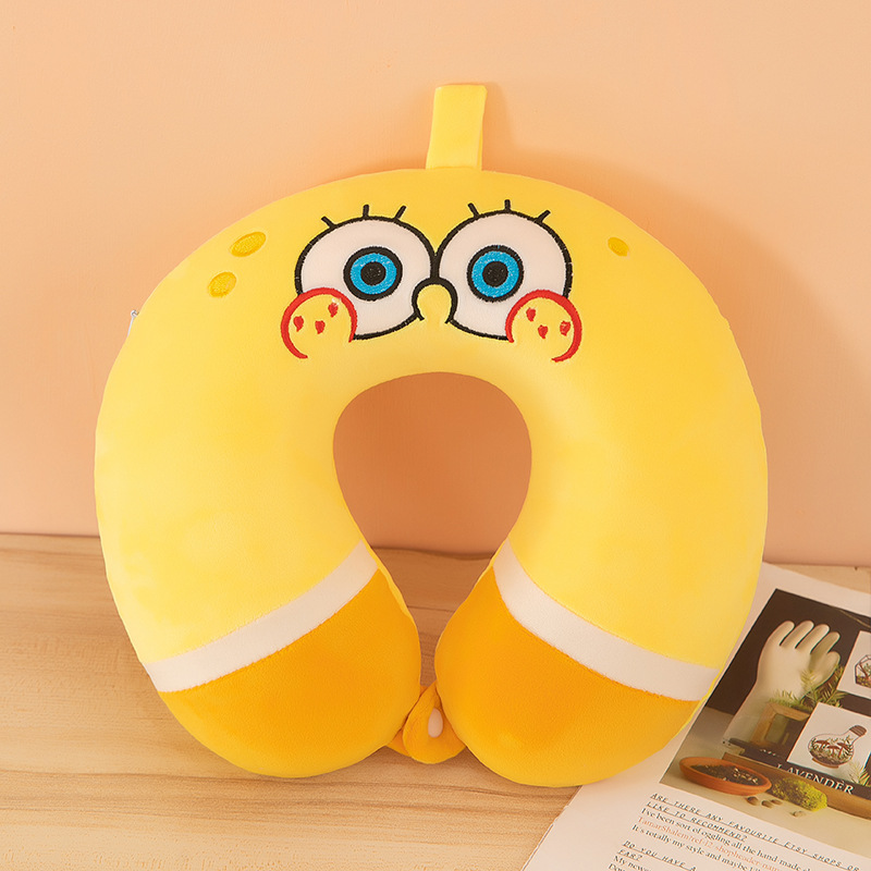 Almohada en forma de U de negocios, almohada para el almuerzo de oficina, viaje de negocios, almohada para el cuello de rebote lento, almohada en forma de U de espuma con memoria de joroba
