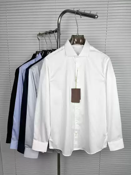 European Version 2025 New LP High-End Men's Business Casual Shirt - Minimalist Design Urban Long-Sleeve Button-Down Shirt