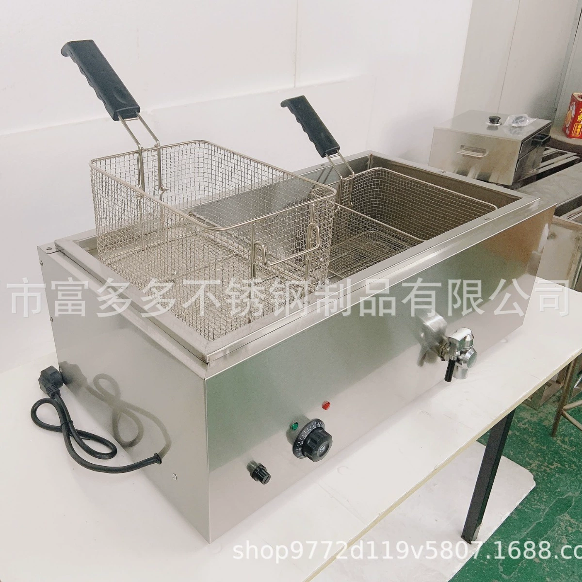 Коммерческая 25 л электрическая фритюрница с выпускным клапаном масла фритюрница из нержавеющей стали источник оптовая продажа с фабрики