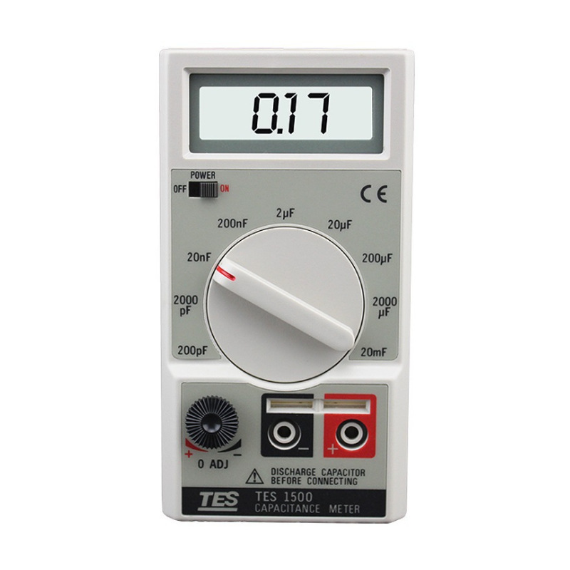 台湾泰仕TES-1500数字式电容表高精度数位电容仪