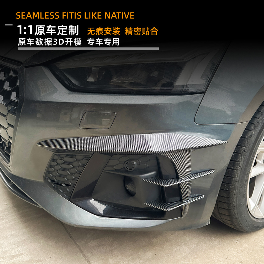 Spoiler Canard Delantero para Parrilla Audi A5 S5 F5.5 Sline de Plástico ABS Autoadhesivo para Modificación