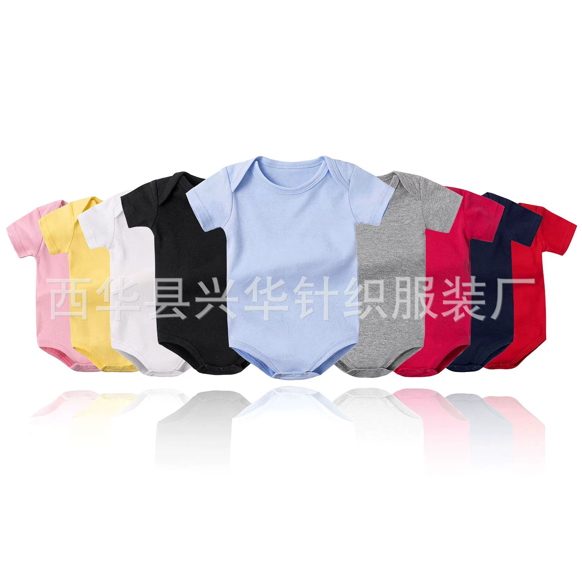 Внешняя торговля Детская однотонная одежда с короткими рукавами и зайцем Комбинезон Одежда для новорожденных Хип-одежда Детская одежда Короткое скалолазание