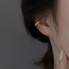 Brand ear clips, zirconium, light luxury style, bright catchy style, 2024 years, no pierced ears