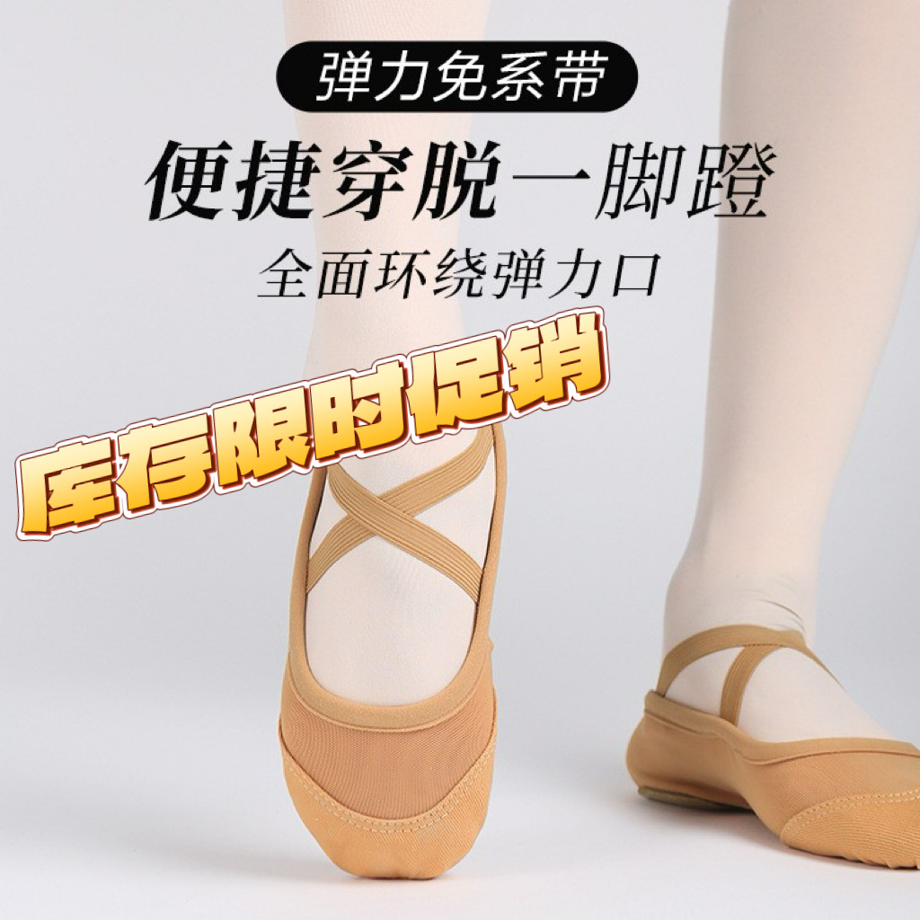 Dance Shoes Women's Ballet Shoes Stretch Mesh Canvas Head Training Soft Sole Shoes Gymnastics Shoes Cat Claw Shoes