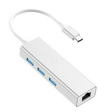 �羳Type-c HUB�DRJ45ǧ�׾W��+3��USB3.0 hub to rj45�W�ڼ�����