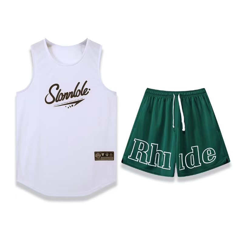 Summer American basketball sports vest jacket shorts suit men's and women's training clothes 2301